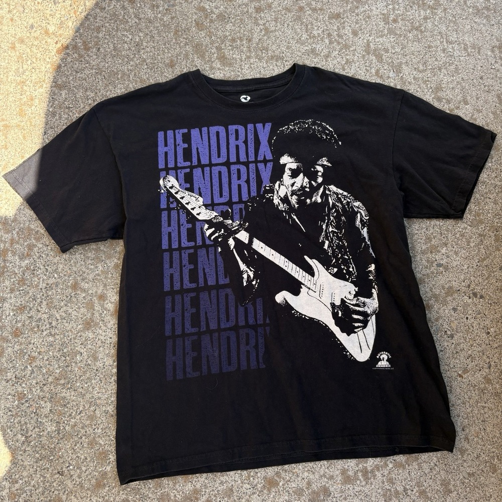 Vintage Y2K Liquid Blue Jimi Hendrix Band Artist T Shirt LICENSED AND DATED XL